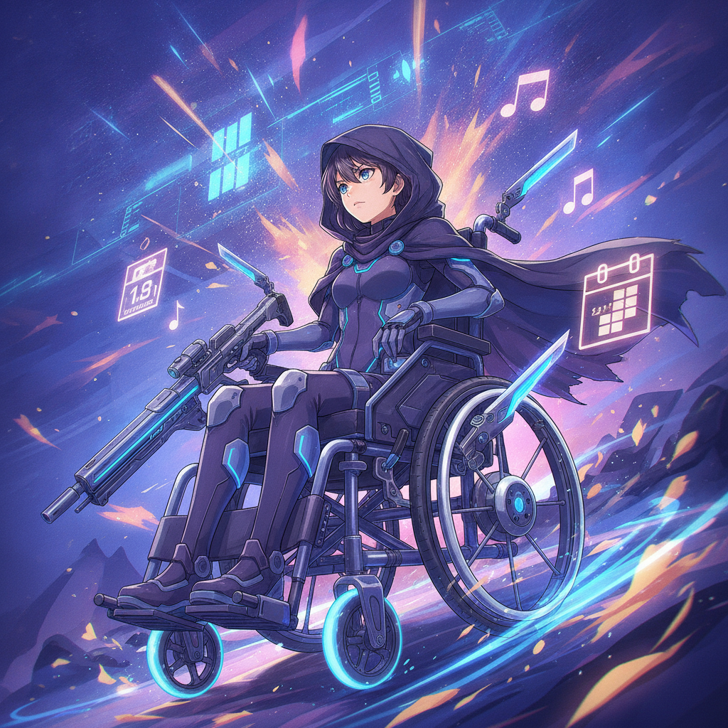 Anime Sensha Isu, sobre assassino cadeirante, divulga trailer, temas musicais e data de lançamento